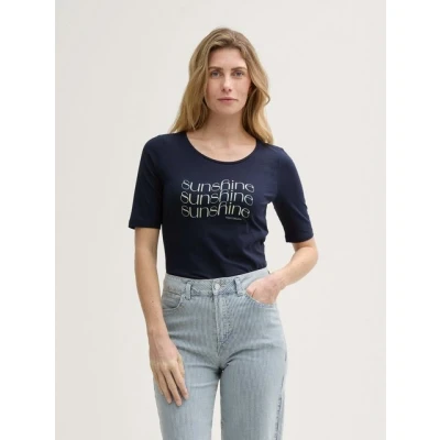 Abbildung von TOM Tailor Tshirt print, Damen, Größe: Medium, Sky captain blue