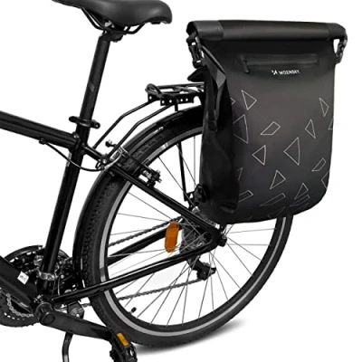 Abbildung von WOZINSKY Fahrradtasche Gepäckträgertasche Hinterradtsche Wasserdicht Reisetasche Tasche für Fahrrad, Mountainbike, ebike, MTB, Rennrad Bike Bag 23 L (Schwarz)