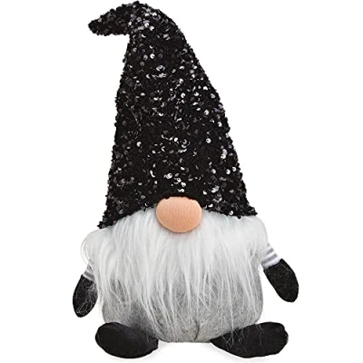 Abbildung von matches21 HOME &amp; HOBBY Dekofigur Wichtel Figur grau schwarz Textil 48 cm (1 St)