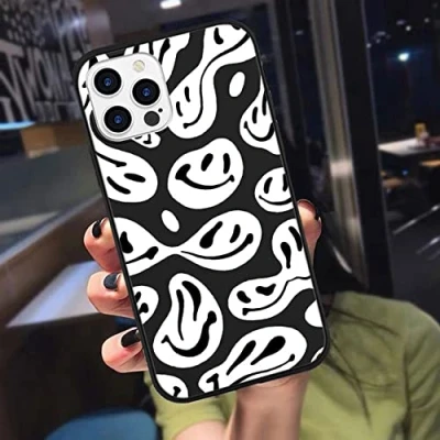 Abbildung von Oynyiqi Lustige Smiley Hülle für Samsung Galaxy A52 A51 A32 A31 A72 A71 A41 A12 A11 A21 A70 A50 A40 A30 A20 A10 A20S A21S Smile Face Cover,XIAOL,A013,A51 4G