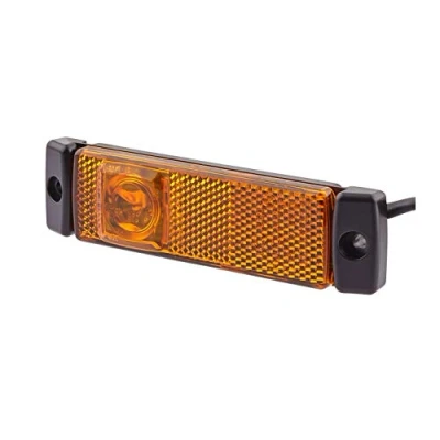 Abbildung von HELLA 2PS 008 645 507 Seitenmarkierungsleuchte Begrenzungsleuchte Anhänger Wohnwagen LED 12V Schraubanschluss/Anbau ADR/GGVS Kabel: 500mm Stecker: offene Kabelenden