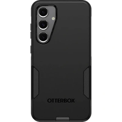Abbildung von OtterBox Schutzhülle für Samsung Galaxy S24 FE Commuter Series Schwarz, schlank und robust, taschenfreundlich, mit Portschutz