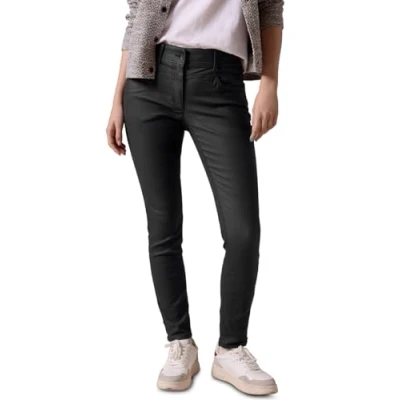 Abbildung von Street One Beschichtete Jeans Slim Fit, Damen, Größe: 30x30, Schwarz