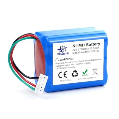 Abbildung von MELASTA 7.2V 2200mAh NiMH Akku kompatibel mit iRobot Braava 380T, 380, 390T Mint Plus 5200, 5200C Staubsauger Home Cleaner Heimroboter