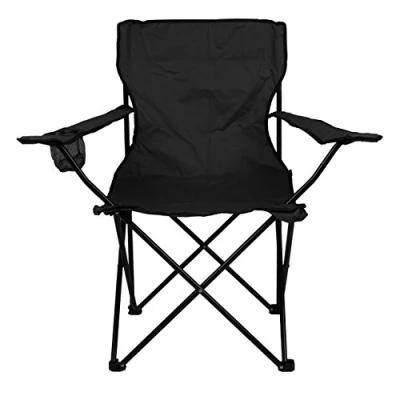 Abbildung von Nexos Angelstuhl Anglerstuhl Faltstuhl Campingstuhl Klappstuhl mit Armlehne und Getränkehalter praktisch robust leicht schwarz