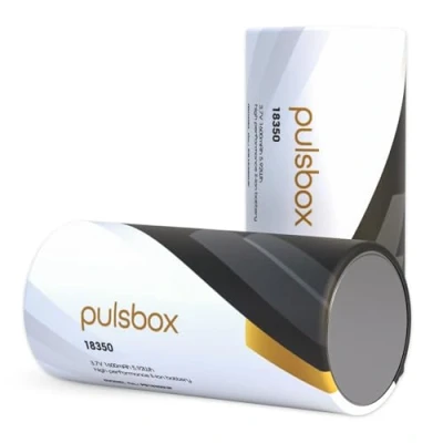 Abbildung von pulsbox 18350 Li Ion Akku 3,7V Flat Top/Button Top 1600mAh 8A (2 x Akku) (Pluspol flach)