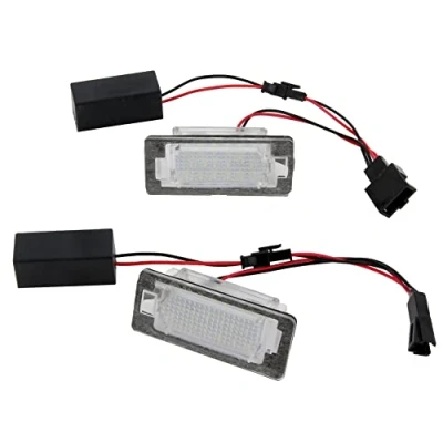 Abbildung von Recambo LED Kennzeichenbeleuchtung mit E Zulassung Plug &amp; Play CanBus Fehlerfrei SMD Nummernschildbeleuchtung kompatibel für VW T Cross Tiguan AD1 Allspace warm weiß