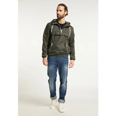 Abbildung von DREIMASTER Maritim Herren Schlupfjacke M / Dunkles Olivgrün 100% Polyamid