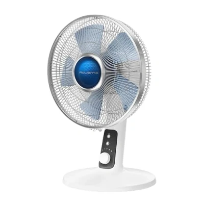 Abbildung von Rowenta VU2731 Turbo Silence Extreme+ Tischventilator leistungsstark leise mit nur 38 dB(A) geringer Energieverbrauch 4 Geschwindigkeiten automatische Oszillation sicher Weiß
