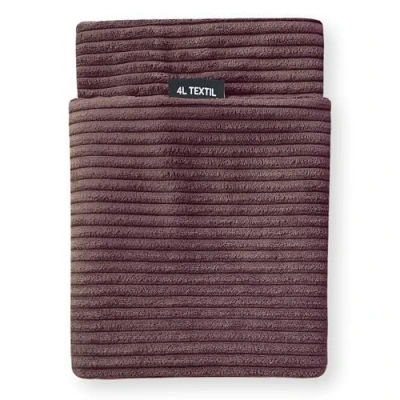 Abbildung von 4L Textil ZOE Hundekissen flauschig Cord Hundebett Grosse Hunde mit Bezug und Reißverschluss kuscheliges waschbar (Ersatzbezug(100x80 cm), Braun(Stripes))