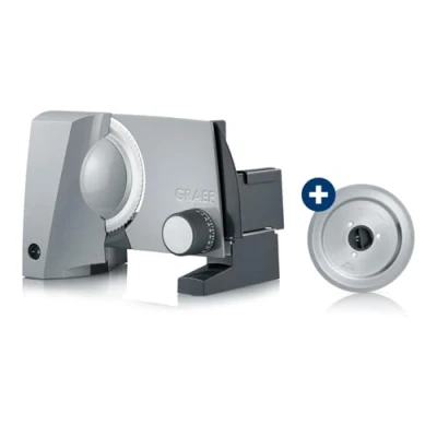 Abbildung von Graef Allesschneider &quot;G52 TWIN, grau&quot;, 170 W, inkl. Schinkenmesser im Wert von 34,99 UVP