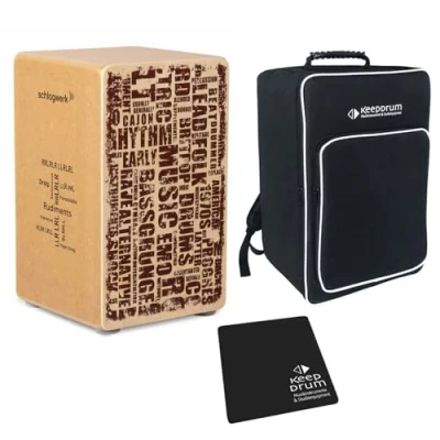 Abbildung von Schlagwerk CP85 Cajon Rudiments Styles + keepdrum Sitzpad Rucksack Tasche
