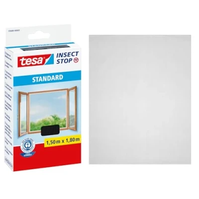 Abbildung von tesa Fliegengitter Gewebe STANDARD 150 x 180 cm anthrazit