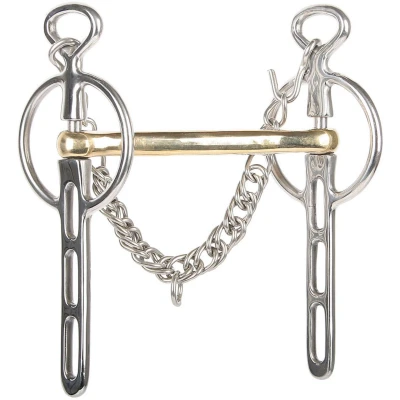 Abbildung von Harry&#039;s Horse Liverpool Barren Goldmessing 3 Schlüssellöcher 14mm 12,5 RVS