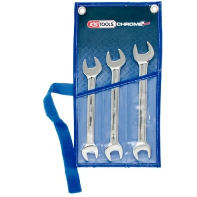 Abbildung von KS Tools 518.0743 CHROMEplus Doppel Maulschlüssel Satz, 3 tlg.