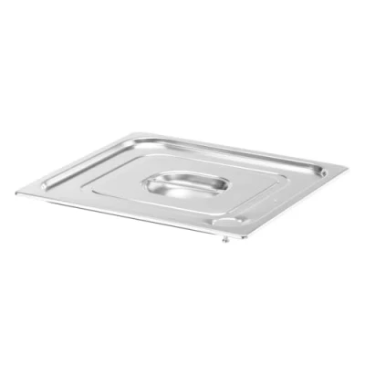 Abbildung von HENDI Gastronorm Deckel, für Gastronormbehälter, Temperaturbeständig von 40 bis 300C, Silikonrand, Heissluftöfen Chafing Dishes Bain Marie, Stapelbar, GN 2/3, 354x325mm, Edelstahl 18/10