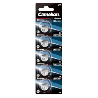 Abbildung von Lithium Knopfzelle CAMELION CR1220, 3V, 12x2mm, 5er Blister