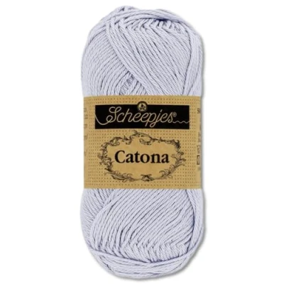 Abbildung von Frida&#039;s Wollhaus Scheepjes 50 g Catona 100% Baumwolle Stricken Häkeln Amigurumi 109 Farben (399 Lilac Mist)