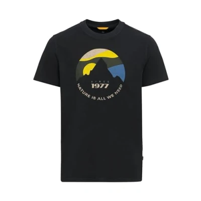 Abbildung von camel active AUS Nachhaltigem Organic Tshirt print, Herren, Größe: XL, Asphalt
