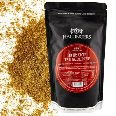 Abbildung von Hallingers Brot Pikant Brotgewürz zum Brotbacken oder aufs (Bag) Adventskalender Neuheiten &amp; befüllen Geburtstag Glückwunsch Neues Zuhause Jahrestag Freundschaft Genesung