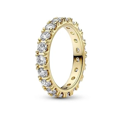 Abbildung von Pandora Sparkling ROW Eternity Ring, Damen, Größe: 50, Gold plated