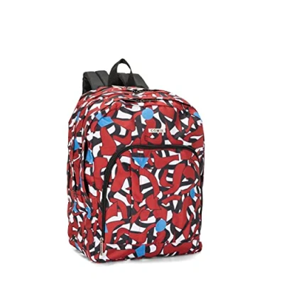 Abbildung von COMIX Rucksack für Mittelschule, Grundschule und Oberschule Kinder Jugendliche, mit gepolstertem verstärktem Rücken, verstellbaren Schultergurten, 3 Hauptfächern Fronttasche, 32 x 43