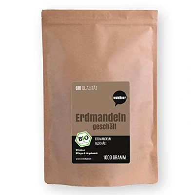 Abbildung von Wohltuer Bio Erdmandeln ganz, geschält 1000g Chufas &amp; aus fairem Handel zum Knabbern