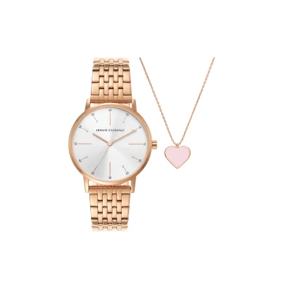 Abbildung von Armani Exchange SET Halskette Rose goldcoloured, Damen, Größe: One Size, gold coloured