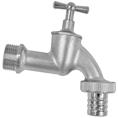 Abbildung von Wasserhahn Auslaufventil 1/2&quot; AG Wandanschluss Auslauf 3/4&quot; ca.26mm