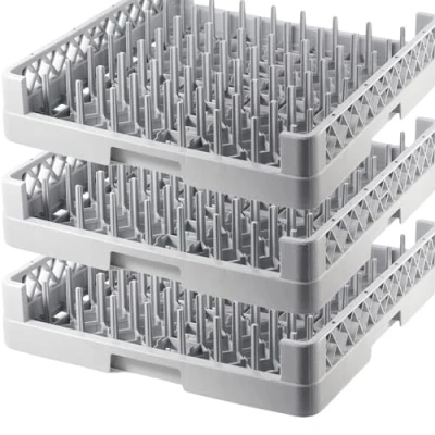 Abbildung von Gastronette 3 Stück Spülkörbe Spülkorb für Tabletts Gläser GN Bleche Tassen 64 Finger Korb 50x50 Besteckkorb Spülmaschinenkorb Geschirrspülkorb gewerbliche Spülmaschinen
