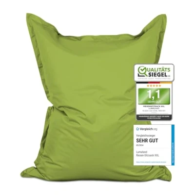 Abbildung von Lumaland Sitzsack Luxury Riesensitzsack XXL Bodenkissen, 380L 140x180cm waschbar wasserfest In &amp; Outdoor 5 Jahre Garantie