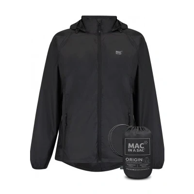 Abbildung von Schwarze (jet black) leichtgewichtige Regenjacke von Mac in a Sac