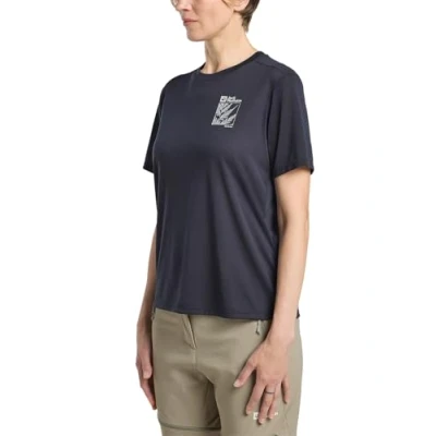 Abbildung von Jack Wolfskin Vonnan Graphic Sport Tshirt, Damen, Größe: XS, Explore graphite