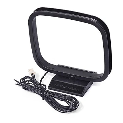 Abbildung von Eightwood AM Loop Antenne 3 Pin Zimmerantenne Mini Connector für Sony HiFi Serie Sharp Stereo AV Receiver Tuner Audio System MEHRWEG