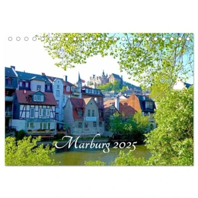 Abbildung von Marburg 2025 (Tischkalender DIN A5 quer), CALVENDO Monatskalender