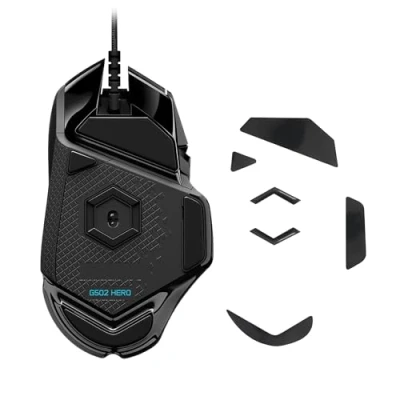 Abbildung von kwmobile Aufbewahrungstasche Mouse Feet Sticker für Logitech G502 wired (not for wireless) (1 tlg), Ersatz Glider Mausfüße passgenau Glides in Schwarz