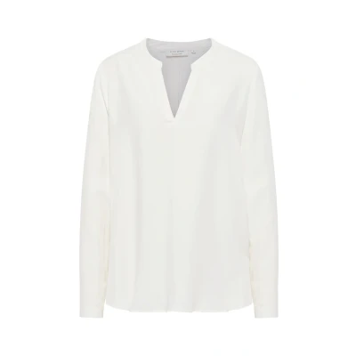 Abbildung von ETERNA Modern Fit Bluse Langarm Stehkragen reine Viskose weiß Gr. 34