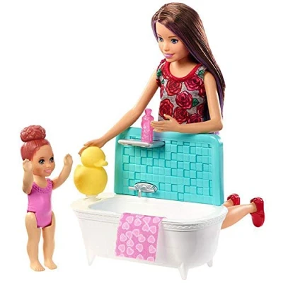 Abbildung von Barbie Anziehpuppe FXH05 Skipper Babysitter Spielset Wanne (3 tlg., inkl. Wanne)