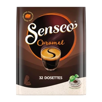 Abbildung von Senseo Kaffeepads Caramel, Karamellaroma, Kaffeepad für Pad Maschinen, Aromatischer Kaffee, 32 Pads