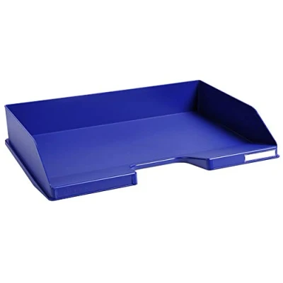 Abbildung von Exacompta 117104D Premium Briefablage Querformat Combo Midi für DIN A4 quer. Idealer Briefkorb Ihre Organisation. Robuster und stapelbarer Ablagekorb Blauer Engel nachtblau
