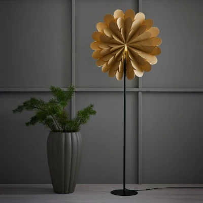 Abbildung von Standstern Maravilla, gold/schwarz Höhe 150 cm