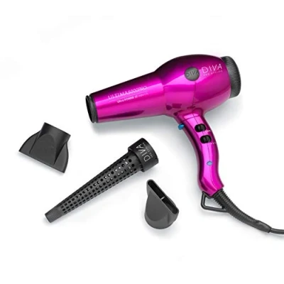 Abbildung von DIVA Pro Styling Ultima 5000 Haartrockner/Föhn 2200W, 4 Hitze und 2 Geschwindigkeitsstufen True Cold Shot, pink