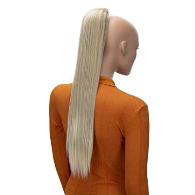 Abbildung von CAISHA 65cm Haarteil Mit Kordelverschluss Langhaar Zopf Pferdeschwanz Haarverlängerung Glatt Hellblond Mix PH619