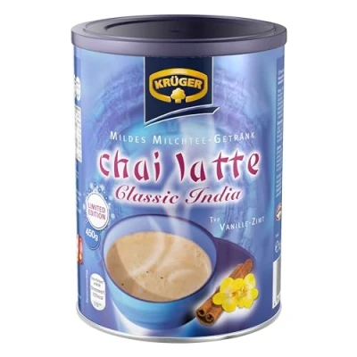 Abbildung von Krüger Chai Latte Classic India Vanille Zimt, Milchtee, Teepulver, Instant Tee, 450 g, 18 Portionen, 8971