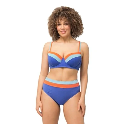Abbildung von Ulla Popken SET Bikini, Damen, Größe: 56, Steel blue