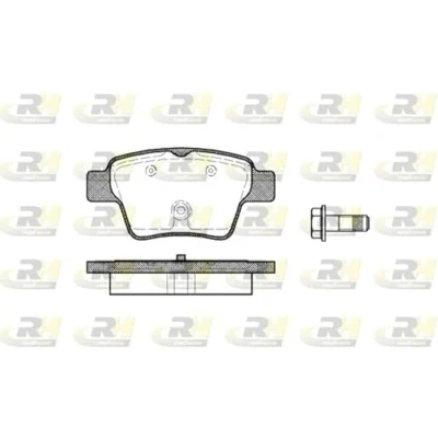 Abbildung von ROADHOUSE 21138.00 Bremsbelagsatz Hinterachse mit Schrauben, Klebefolie Zubehör VOLKSWAGEN: Golf 7 Schrägheck, 6, 5 Schrägheck