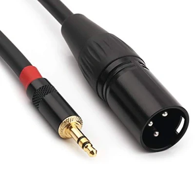 Abbildung von NANYI 3,5 mm (1/8 Zoll) TRS Stereo Stecker auf XLR Interconnect Audio Mikrofon Kabel, Geeignet für iPod, Handy, aktive Lautsprecher, Bühne, DJ, Studio Konsole, 0.5M (1.6FT)