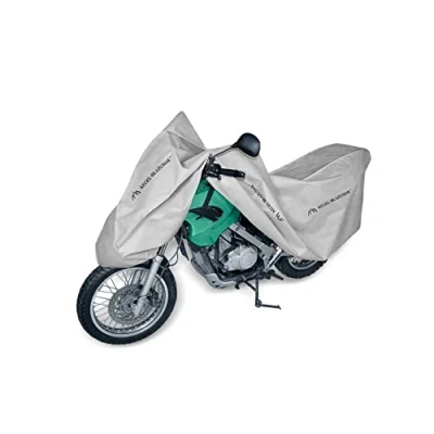 Abbildung von Motorrad Abdeckplane Motorradabdeckung Motorradgarage XL 240 265 cm Grau Wasserfest &amp; Extrastark Outdoor gegen Regen Schnee Wind UV Strahlung Laub und anderen Schmutz