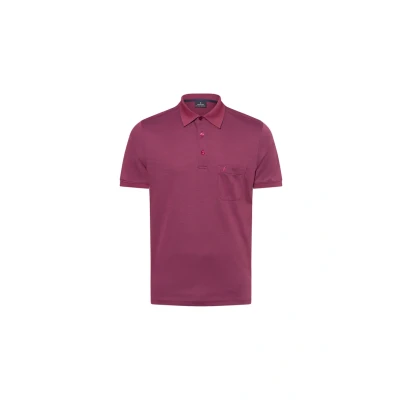 Abbildung von Ragman Herren Kurzarm Softknit Poloshirt , Beere M