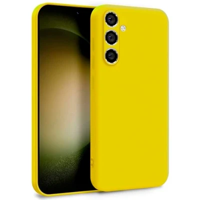 Abbildung von MyGadget Hülle für Samsung Galaxy S23 FE Zweilagige Handyhülle mit Kameraschutz Cover Innenfutter &amp; Silikon außen Gelb